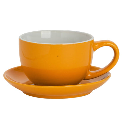 Argon Tableware Coloured Saucer for Cappuccino Cup - Yellow