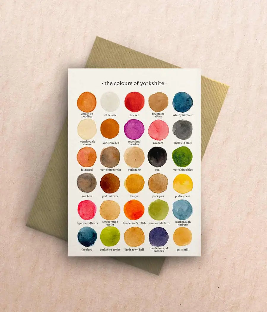 The Colours of Yorkshire Greetings Card