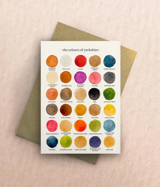 The Colours of Yorkshire Greetings Card