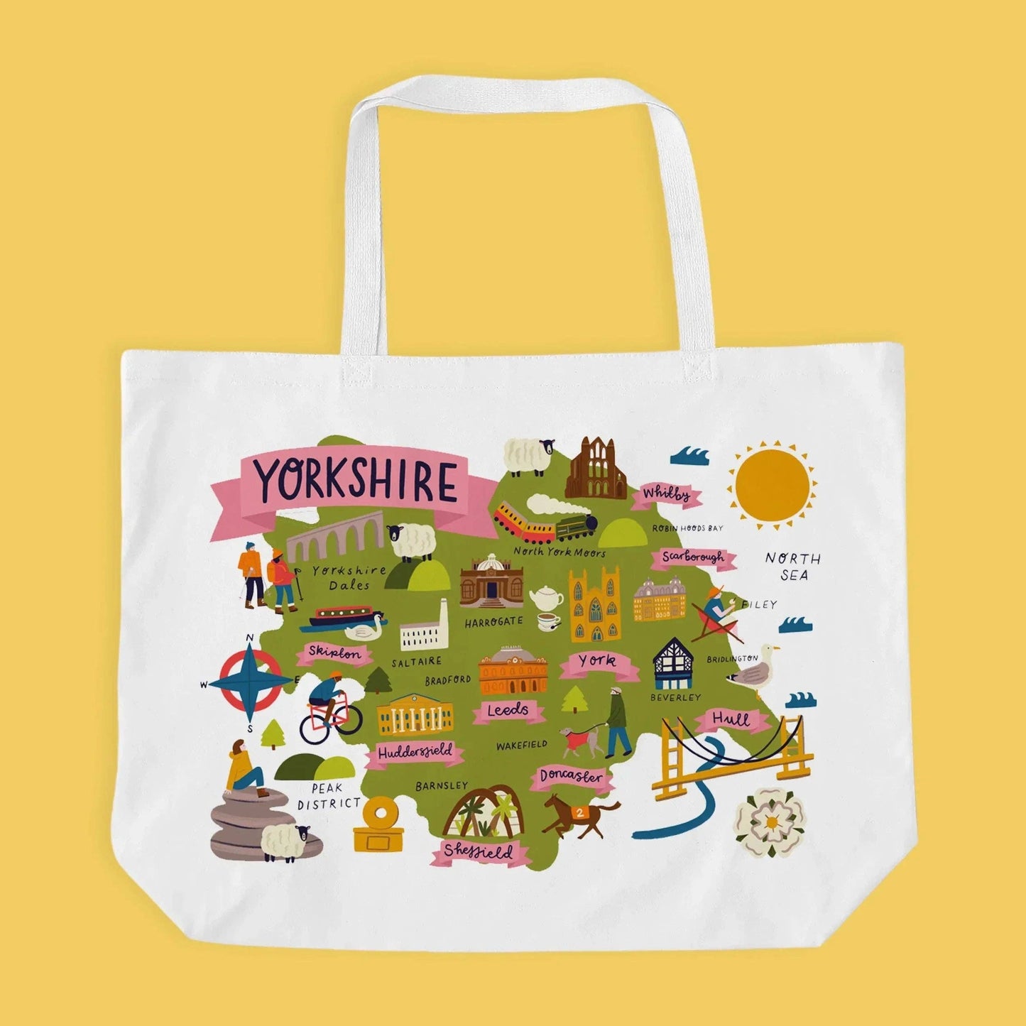 Yorkshire Map Shopper Bag