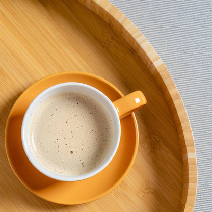 Argon Tableware Coloured Saucer for Cappuccino Cup - Yellow