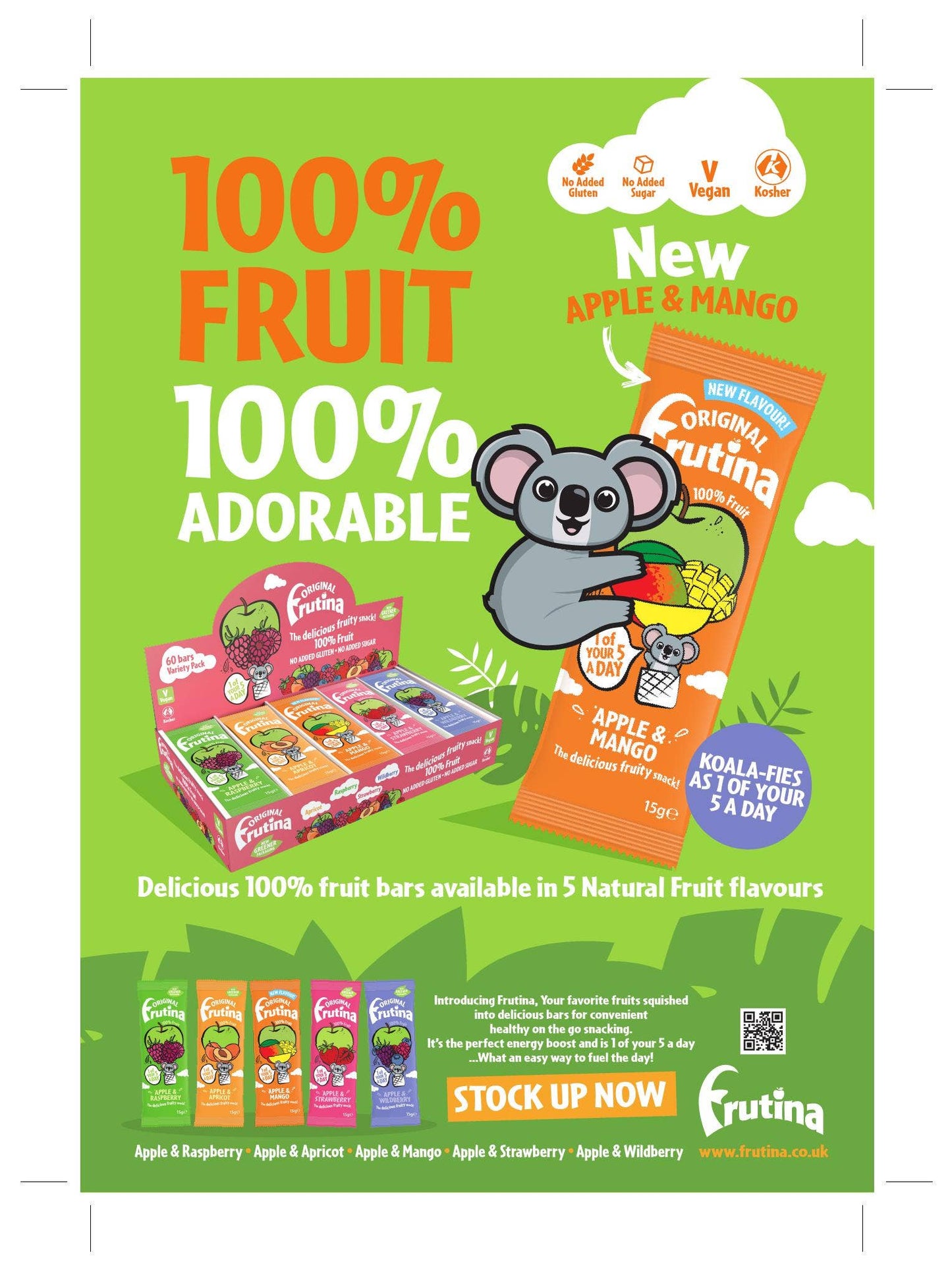 Frutina 100% Fruit Snack Variety Box15g Pack of 60, 60k sold