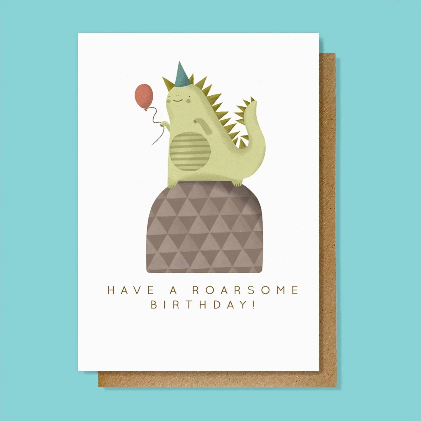Green Dinosaur Card
