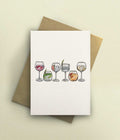 Gin Glasses Greetings Card