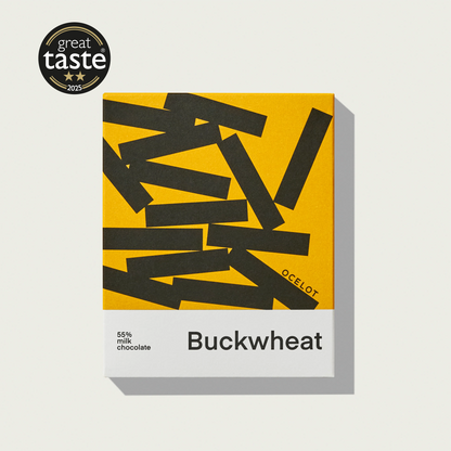 Buckwheat - award winning Organic 55% dark milk choc bar 70g