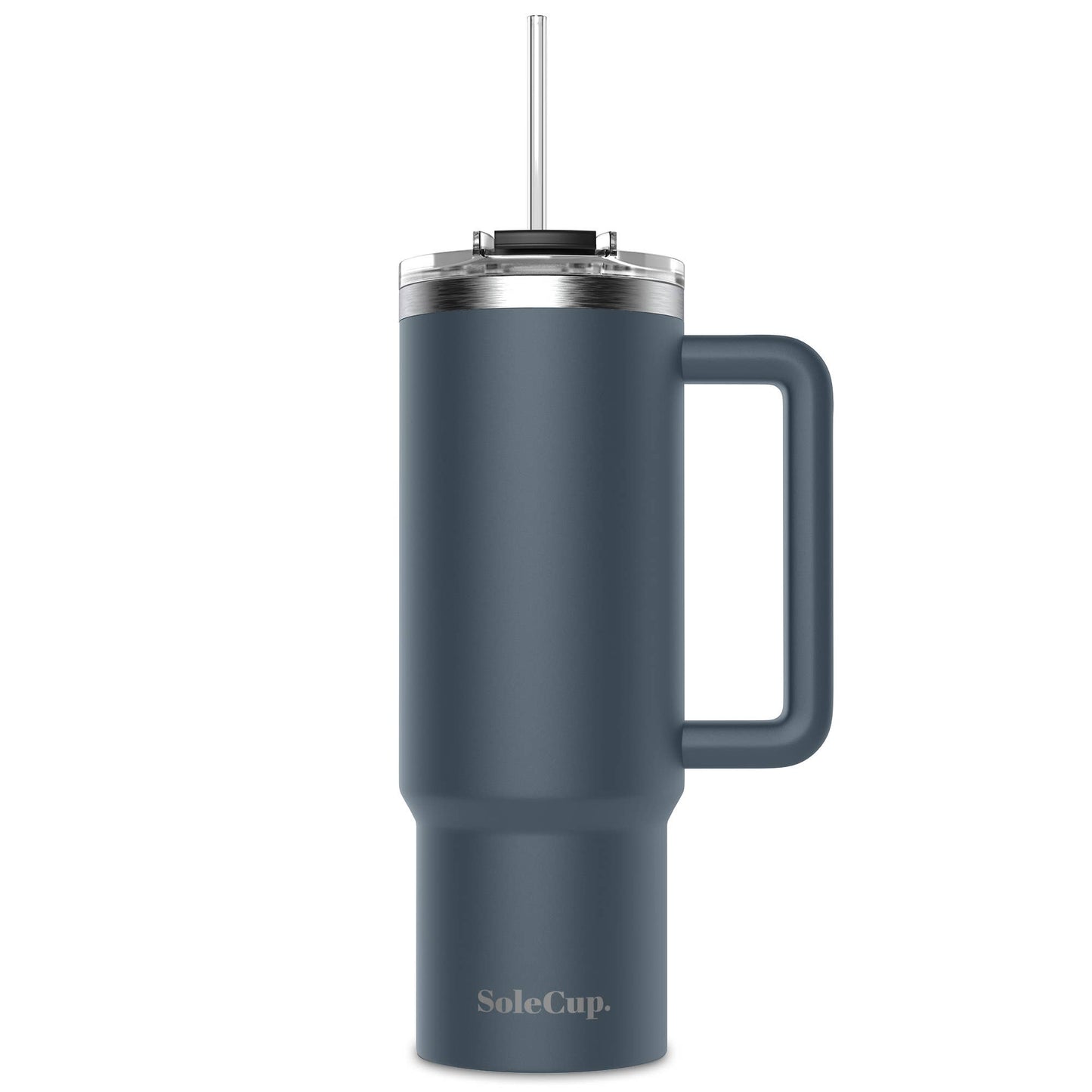 SoleCup XL - 30oz Travel Mug with Handle, Lid and Two Straws