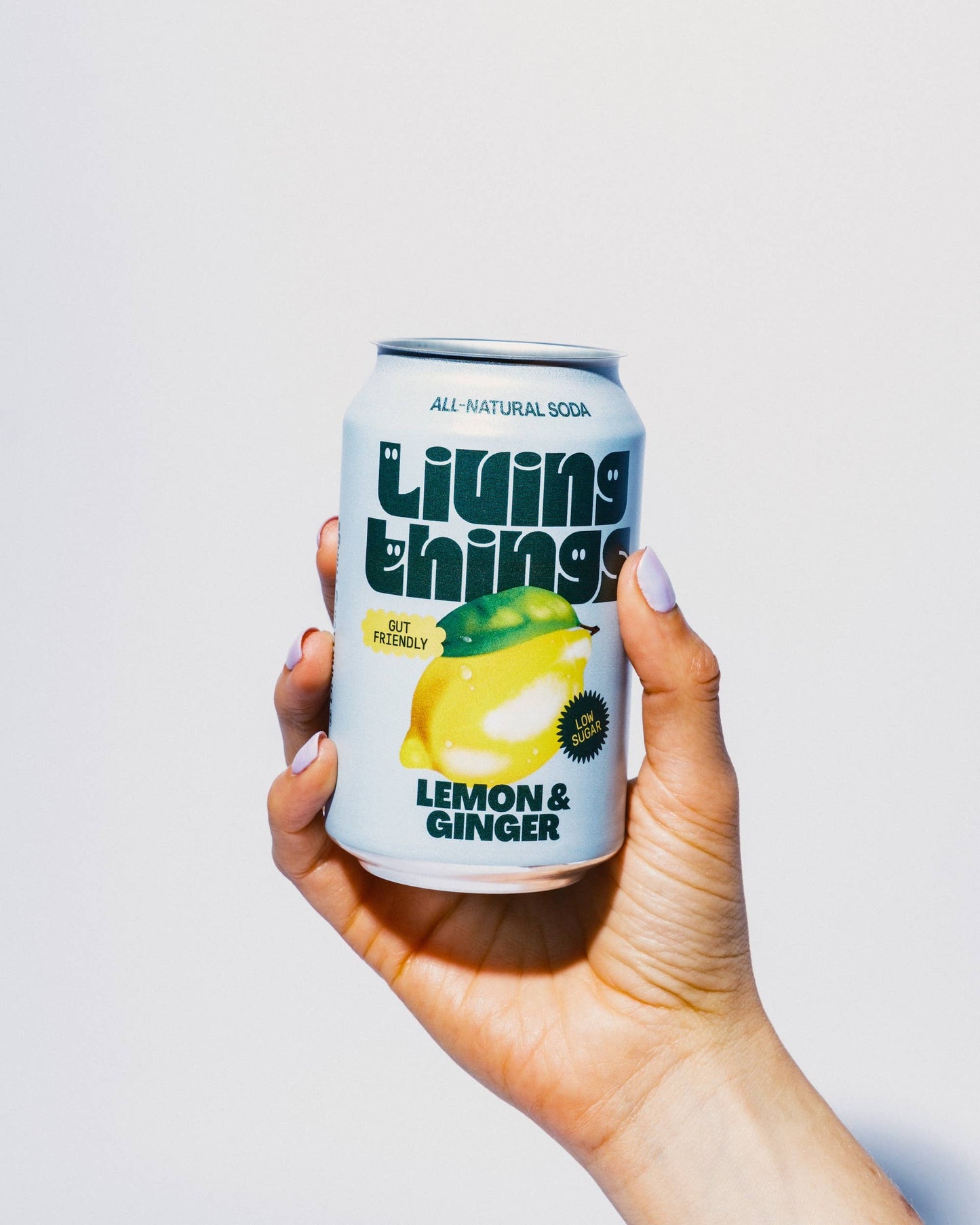 Lemon & Ginger Prebiotic Soda - Living Things