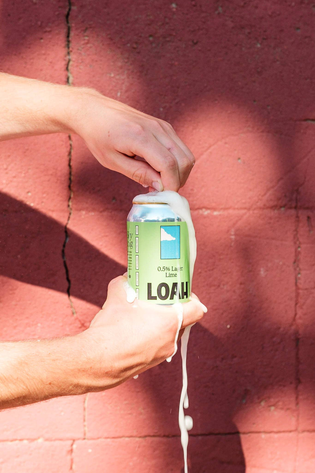 Loah 0.5% lager lime cans
