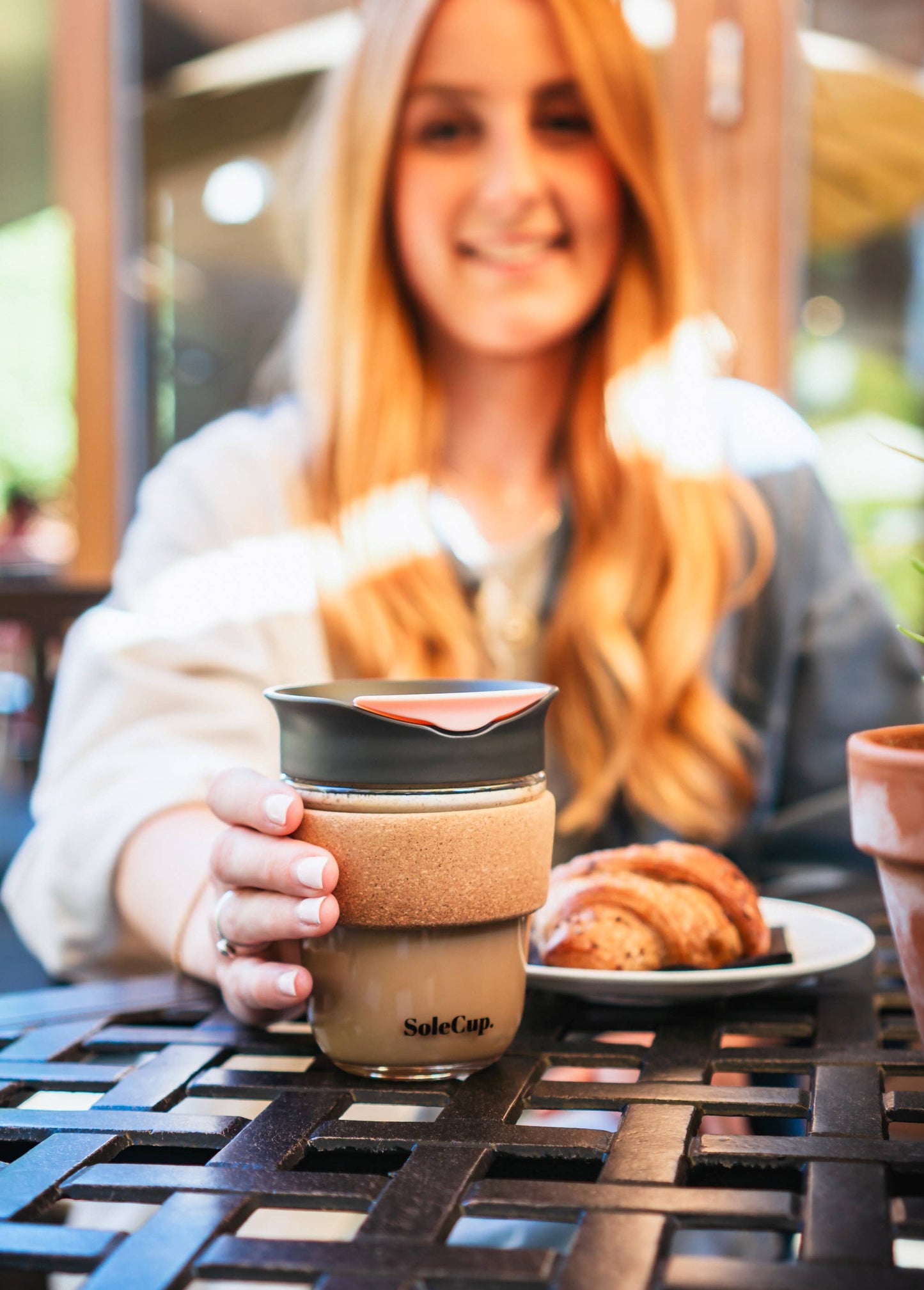 SoleCup Glass Travel Mug - 12oz Original - Cork