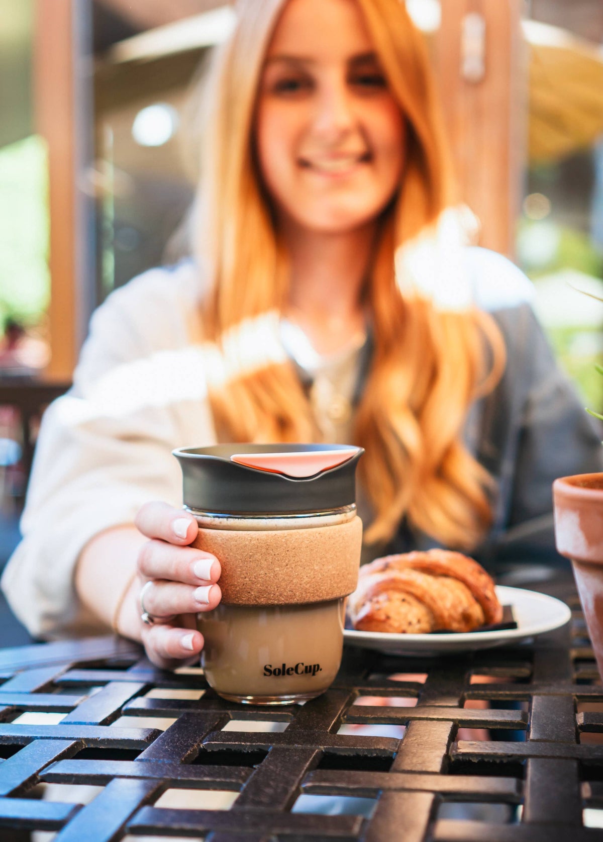 SoleCup Glass Travel Mug - 12oz Original - Cork