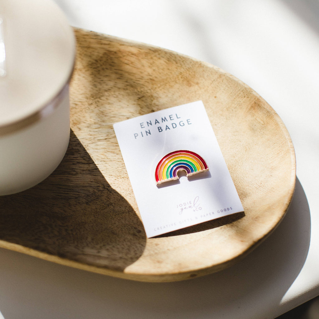 Rainbow Enamel Pin Badge