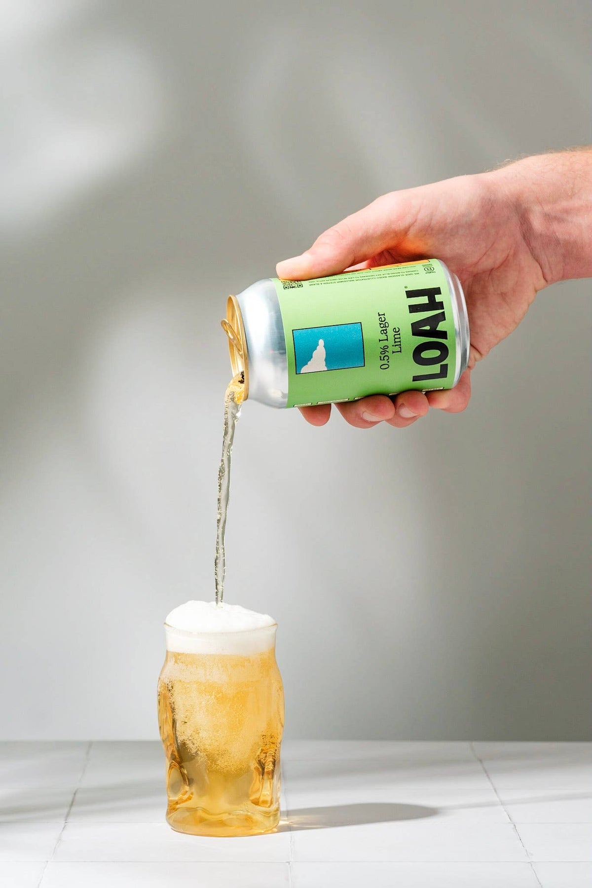 Loah 0.5% lager lime cans