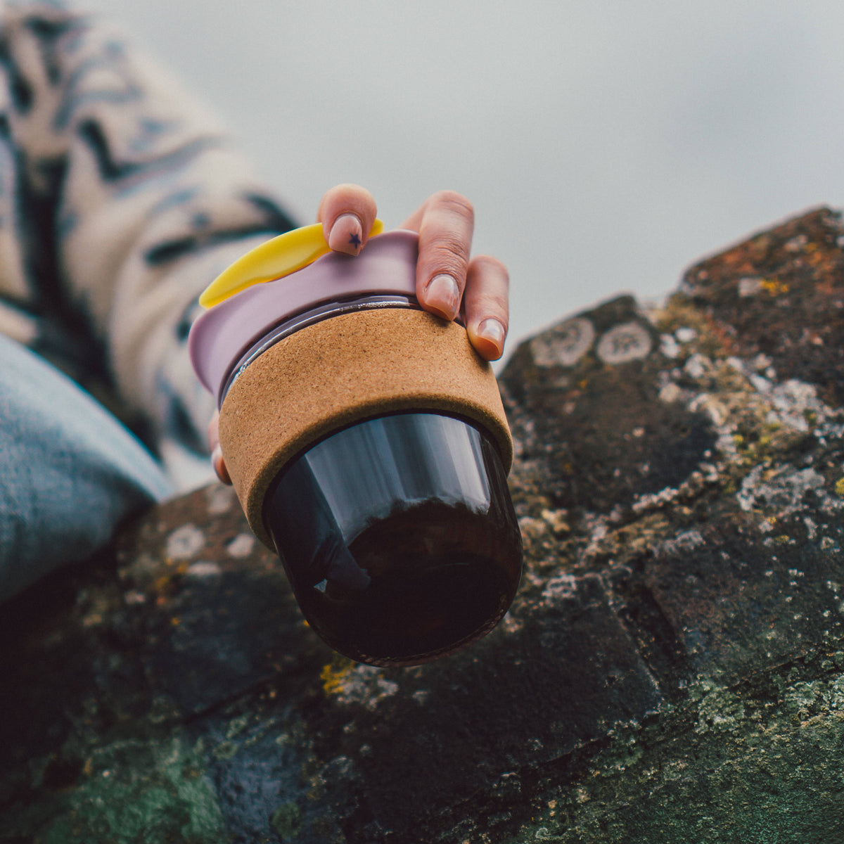SoleCup Glass Travel Mug - 12oz Original - Cork