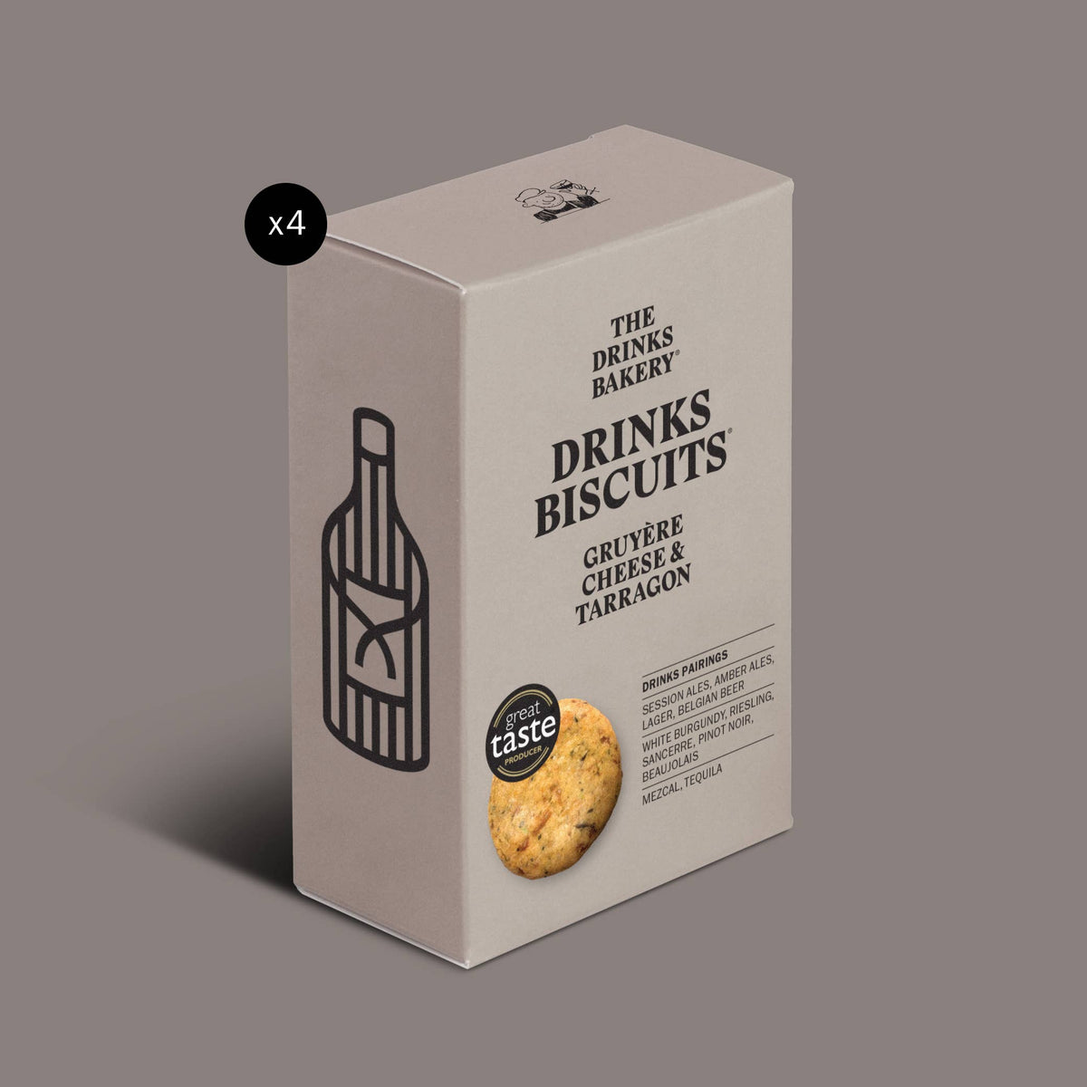 New Flavour - Gruyère Cheese & Tarragon Drinks Biscuits 110g