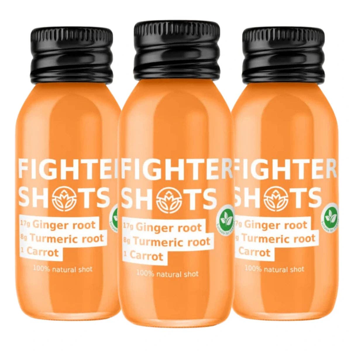 Fighter Shots Ginger, Turmeric & Carrot Shot 60ml