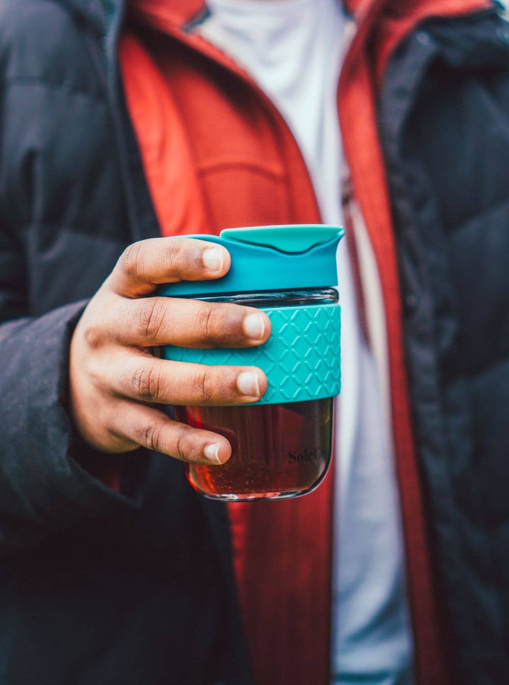SoleCup Glass Travel Mug - 12oz/340ml - With Tea Infuser
