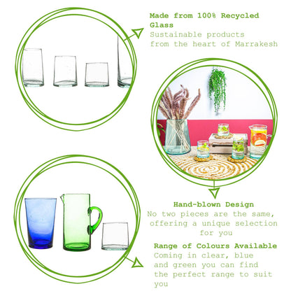 Nicola Spring Merzouga Recycled Highball Glass 320ml Clear