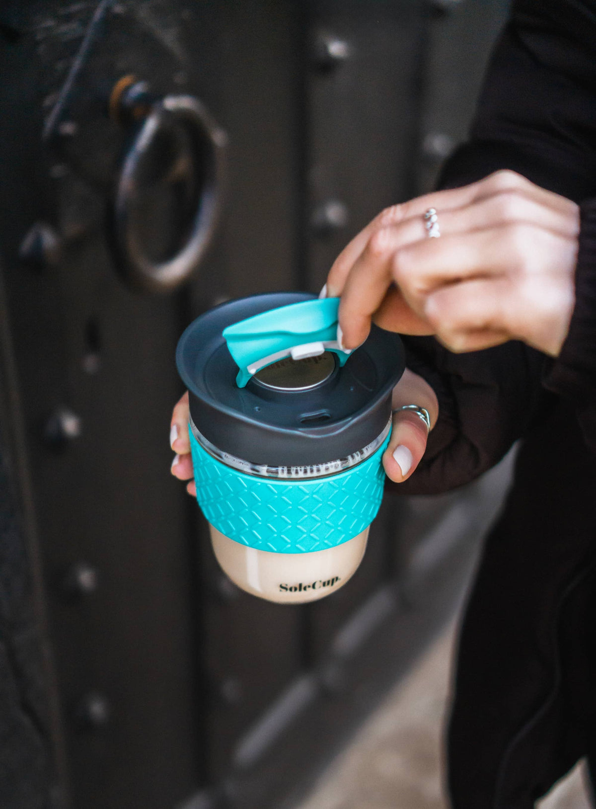 SoleCup Glass Travel Mug - 12oz/340ml - With Tea Infuser