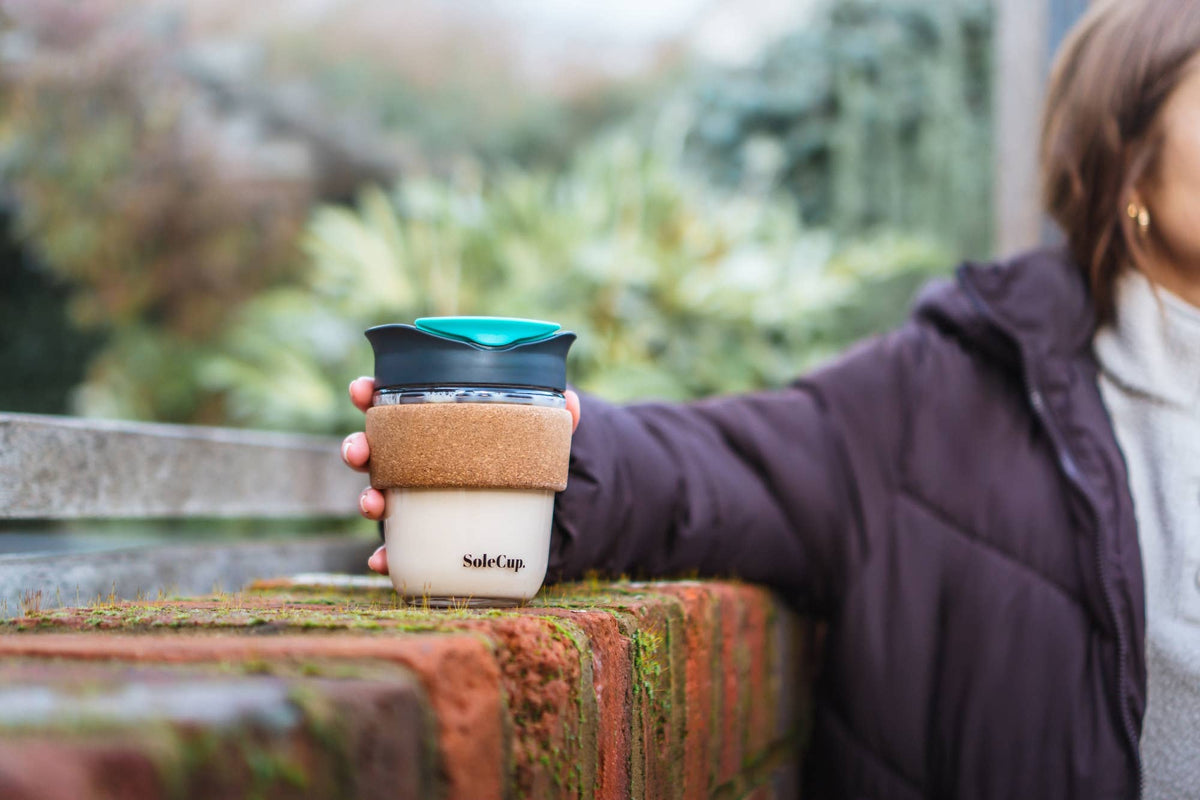SoleCup Glass Travel Mug - 12oz Original - Cork