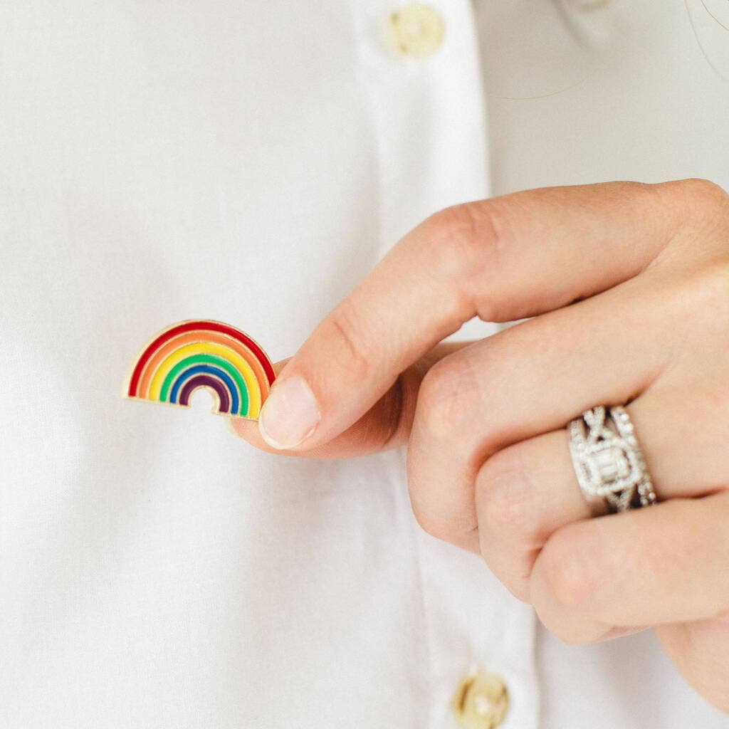 Rainbow Enamel Pin Badge