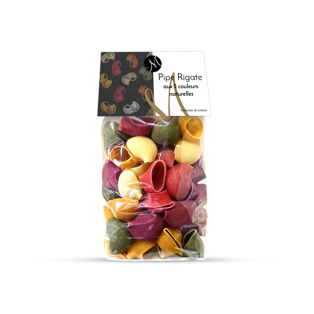 Pasta Pipe Rigate 5 Natural Colors