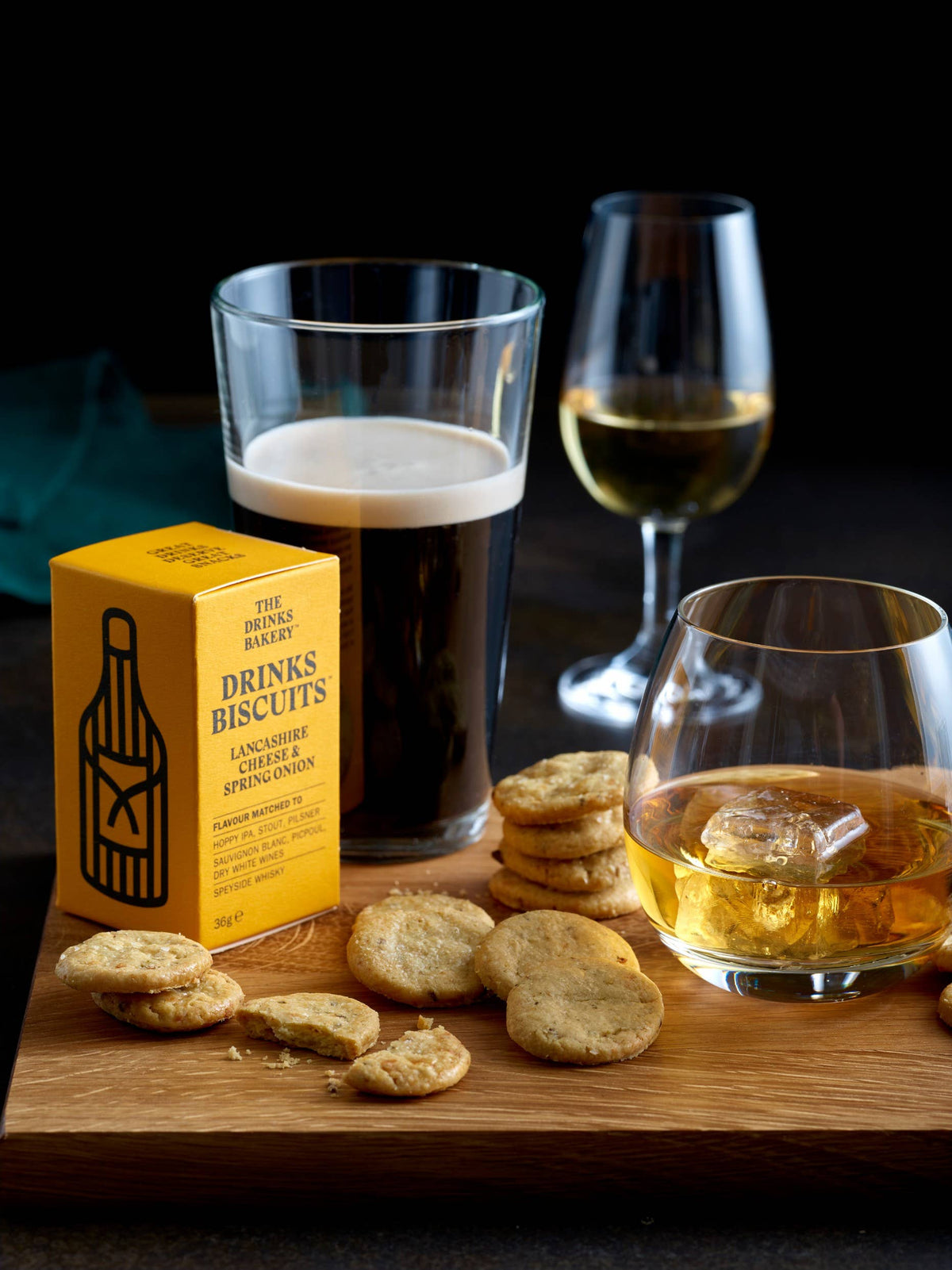 Drinks Biscuits - Lancashire Cheese & Spring Onion 36g